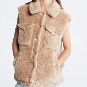 Oversized Calvin Klein Jeans Sherpa Vest